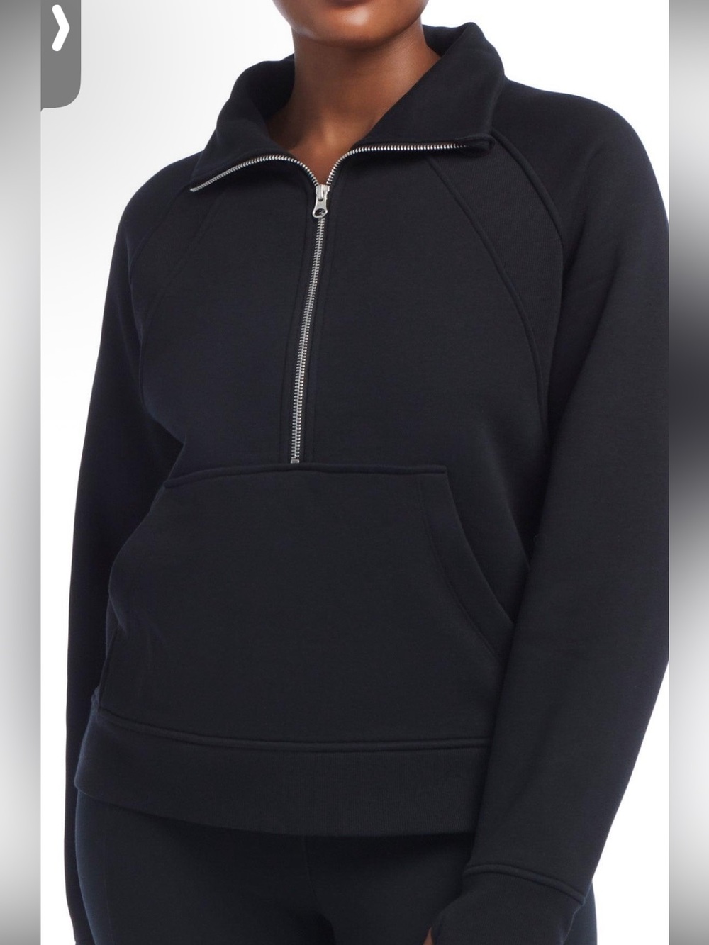 Danskin Women’s Black Half-Zip Sweatshirt, Medium